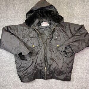 National Patrol Jacket Mens XL Black Hooded Waterproof Insulated Parka Outdoor